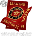 Marine Corps Burlap Garden Flag - Set with Stand Armed Forces USMC Semper Fi United State American Military Veteran Retire Official - House Banner Small Yard Gift Double-Sided Made In USA , Garden Flag 13"x 18.5" by GreenHaven Gardens