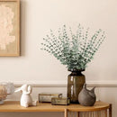 24Pcs Faux Eucalyptus Stems, 15" Artificial Eucalyptus Plants with White Frosted Coating, Fake Eucalyptus Decor Plastic Greenery Leaves for Wedding Bouquets Home Decor DIY Floral Arrangements by CozyNest Decor
