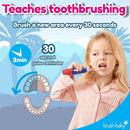 Brush‑Baby - KidzSonic Dinosaur Kids Electric Toothbrush for Ages 3+ with Disco LED Lights, Gentle Sonic Vibrations, 2-Minute Smart Timer & 30‑Second Pulse Reminders – AAA Battery Included by TinyTreasures Baby Boutique
