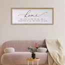 Home The Story of Who We Are Sign Farmhouse Family Wall Decor 32x12 Inch Plaque Wood Framed Art for Hanging (Wood) by CozyNest Decor