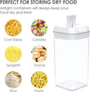 Vtopmart 6 PCS Airtight Food Storage Containers, BPA Free Plastic Snack Cereal Containers with Easy Lock Lids, for Kitchen Pantry Organization and Storage, Include 24 Labels, 1.2L by CozyNest Decor