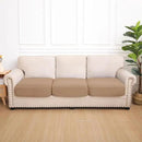 hyha Waterproof Couch Cushion Covers, Stretch Sofa Couch Seat Slipcover for Dog Washable, Non-Slip Waterproof Outdoor Cushion Covers for Patio Furniture Replacement (3 Pieces, Camel) by CozyNest Decor