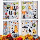 10 Sheets Halloween Window Clings Halloween Window Stickers Decorations Double-Sided Removable Castle Pumpkin Bat Glass Window Decals, Happy Halloween Window Clings for Kids Party Decorations by CozyNest Decor