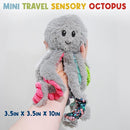 Mini Sensory Octopus Plush Toy, Travel-Size Fidget Plush for Special Needs and Sensory Fun by TinyTreasures Baby Boutique
