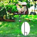 Westcharm 48 in. Crowing Metal Rooster Weathervane | Wind Wheel Decorative Garden Stake with Rooster Ornament | Chicken Garden Weather Vane by GreenHaven Gardens