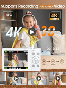 Digital Camera,Autofocus 4K Vlogging Camera for Photography with 32GB Card,48MP Portable Compact Point and Shoot Digital Camera for Teens Adult Beginner with 16X Zoom,Anti-Shake,2 Batteries(White) by TinyTreasures Baby Boutique