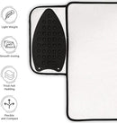Encasa Homes Ironing Mat/Pad - Metallic Silver (Small 28"x20") with 5mm Foam Padding & Silicone Iron Rest for Steam Pressing on Tabletop or Bed - Heat Reflective, Portable, Quilting by CozyNest Decor
