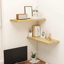 32" Floating Shelves for Wall, 12" Deep Slim Oak Floating Shelves, Wall-Mounted Shelves for Bedroom, Living Room, Kitchen, Bathroom - Set of 2 by CozyNest Decor