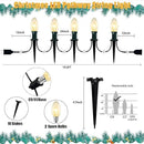 38Ft Christmas Pathway String Lights Outdoor with C9 25 Clear Christmas Pathway Marker Stakes Lights, Extendable C9 Outdoor Walkway Lights for Outside Xmas Party Holiday Backyard Commercial Decor by GreenHaven Gardens