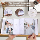 RECUTMS Photo Album 4x6 with Writing Space 100 Photos Photo Book, Leather Cover Picture Album with Memo Areas for Wedding Anniversary Family Baby Couple Valentines Graduation Travel (Dark Coffee) by TinyTreasures Baby Boutique