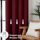 Simplebrand Ava Burgundy Blackout Curtains for Bedroom 63 Inch Length 2 Panels Set, Nursery Thermal Insulated Energy Saving Rod Pocket Window Treatment Curtains Blackout Drapes, W40 x L63 Inch by TinyTreasures Baby Boutique