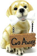 Nature's Mark Labrador Retriever Dog Puppy Statue with Welcome Sign Resin Garden Statue Decor 6.7" H by GreenHaven Gardens