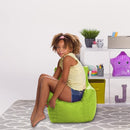 Posh Creations Bean Bag Chair Structured Seat for Toddlers and Kids, Comfy Chair for Gaming, Reading, and Watching TV for Children, Pasadena Chair, Nylon - Lime Green by TinyTreasures Baby Boutique