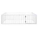 Metal Floor Bed Frame With Fence And Door by Unique Piece Furniture