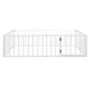 Metal Floor Bed Frame With Fence And Door by HouseOfZazla