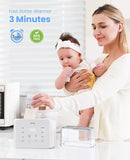LAREX Double Bottle Warmer, 11-in-1 Fast Baby Bottle Warmer for Breastmilk and Formula, with Timer, Fits 2 Bottles, Accurate Temp Control, Milk Warmer with Thaw, Steri-lizing, Keep Warm, Heat Food by TinyTreasures Baby Boutique