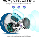 XLeader Mini Bluetooth Speaker (Travel Case Provided) HD Sound&Rich Bass, Touch Design, 12-15H Playtime, Support Aux input, Micro SD, Mic, Small, for iPhone Laptop Shower Office, Ideal Gifts, Sea Blue by TinyTreasures Baby Boutique