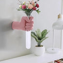 Pink Wall Sculpture,Wall Art Bedoroom,Hand Vase,Funky Flower Vase Decorations,Unique Wall Statue,Home Decor Art by CozyNest Decor