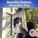 Bernese Mountain Dog House Flag 28x40 Porch Sleeve Pole Decorative Outside Yard Banner Artwork Wall Hanging, Polyester