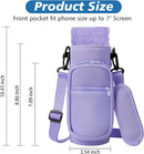 32 40 oz Water Bottle Carrier with Strap, Neoprene Water Bottle Sleeve Bag with 2 Pockets Insulated Flask Sling Holder for Walking Hiking Gym by TinyTreasures Baby Boutique