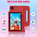 Kids Tablet, 10.1 inch IPS HD Touchscreen Android 14 64 GB Storage, 8GB RAM, Octa Core Tablet for Kid with Kid-Proof Case, Parental Controls, 12-hr Battery, WiFi, GPS – Red by TinyTreasures Baby Boutique