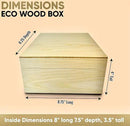 Blake & Lake Wooden Box with Hinged Lid - Solid Maple Wood Eco Box - Wood Storage Box with Lid - Wooden Keepsake Box - Decorative wooden boxes with lids (Maple) by CozyNest Decor