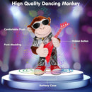 Dancing Monkey Plush Toy, Stuffed Toys, Dancing Singing, Body Shaking, and Guitar Shaking, Punk Molding, One Button Control, Children's Education Toys, Musical Intelligence Development by TinyTreasures Baby Boutique