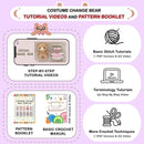 LoopMap Crochet Kit for Beginners - DIY Amigurumi Bear with Removable Dress & Accessories - Step-by-Step Video Tutorials, Extra Yarn, Crochet Tools, Handmade Gift for Kids & Adults (Bear K01, Purple) by TinyTreasures Baby Boutique