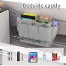 Bedside Caddy, Bed Organizer with 11 Pockets and Power Strip Holder, Versatile Bedside Storage Caddy for Home,Dorm,Bunk,Hospital,Crib Bed (2 Pack Grey) by CozyNest Decor