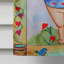 Pug Valentine's Hearts Flag Canvas House Size