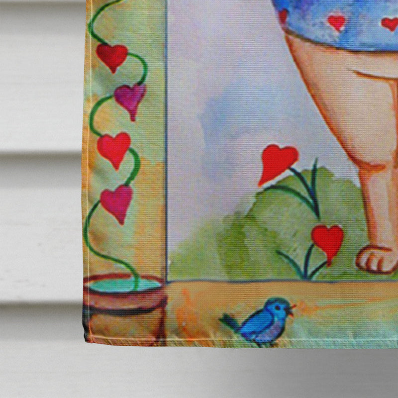 Pug Valentine's Hearts Flag Canvas House Size