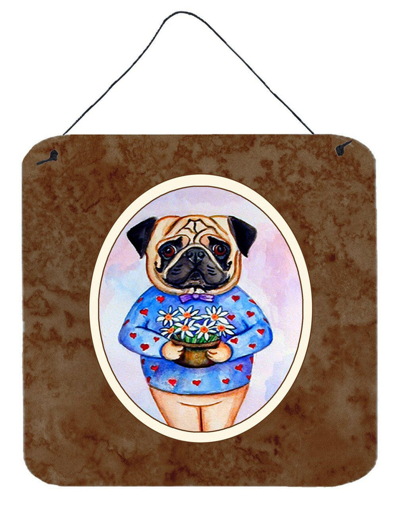 Pug Valentine's Hearts Wall or Door Hanging Prints 7132DS66