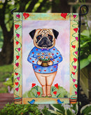 Pug Valentine's Hearts Valentine's Hearts Garden Flag – Decorative Outdoor Yard Flag