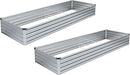 MGNO 2pcs 8x2x1FT Galvanized Raised Garden Bed-Outdoor Planter Box for Vegetables-Metal Garden Bed,Rectangle Planting Box for Herb,Flower by GreenHaven Gardens