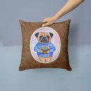 Pug Valentine's Hearts Throw Pillow - 14x14 Decorative Pillow – Art for Your Home & Patio 7132PW1414