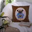 Pug Valentine's Hearts Throw Pillow - 14x14 Decorative Pillow – Art for Your Home & Patio 7132PW1414