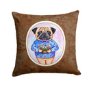 Pug Valentine's Hearts Throw Pillow - 14x14 Decorative Pillow – Art for Your Home & Patio 7132PW1414