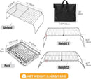 REDCAMP Folding Campfire Grill 304 Stainless Steel Grate, Adjustable Height Portable Camping Grill with Carrying Bag for Outdoor Cooking BBQ by GreenHaven Gardens