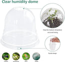 30 Packs 4 Inch Reinforced Clear Nursery Pots with Humidity Dome, Transparent Variety Pack Plastic Plant Pot Seedling Planter Seed Starter Flower by GreenHaven Gardens