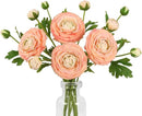 IPOPU 4PCS Real Touch Ranunculus Artificial Flowers Faux Ranunculus Flowers for Vases Real Look Silk Peonies Fake Peony Flowers for Home Indoor Wedding Centerpieces for Table Decorations (Champagne) by CozyNest Decor