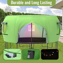 Gardenature 10FT/12FT/14FT Trampoline Tent(Tent Only), Fit Round Trampolines, Shade Cover with LED Light, Outdoor Trampolien Accessories, Anti-Tear, Beige by TinyTreasures Baby Boutique