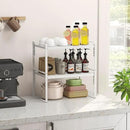 2 Pack Kitchen Countertop Organizer, Stackable Cabinet Shelf Organizer, 2 Tier Adjustable Kitchen Counter Shelves Riser For Pantry Cupboard Bathroom Organization And Storage, Desk Shelf,Spice Rack by CozyNest Decor