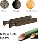 BAMEOS Drawer Divider,Expandable Bamboo Separators Adjustable Utensil Knife Fork Tool Kitchen Organizer, Clothes Fabric Drawer Organizer In Bathroom Bedroom Office, Cabinet Dresser Organizer 4-pack by CozyNest Decor