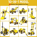 10 in 1 Stem Toys for 5 6 7 8 9+ Year Old Building Block Kit Stem Activities Projects Boy Toys Age 4-8 5-7 6-8 8-10 Creative Set Educational Engineering Excavator Construction Birthday by TinyTreasures Baby Boutique