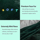 GONAAP Fuzzy Faux Fur Throw Blanket Queen Size Forest Green Super Soft Cozy Plush Fuzzy Shaggy Blanket for Couch Sofa Bed (Forest Green, Queen(90"x90")) by CozyNest Decor