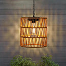 Solar Chandelier Lantern,Outdoor Rattan Pendant Lights,Waterproof Boho Hanging Lamps with Edison Bulb for Gazebo Tree Porch Yard Porch Patio Garden Backyard Decor by GreenHaven Gardens