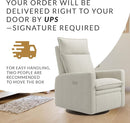 Arya Modern Nursery Chair Glider Recliner with 180° Swivel - Cozy Motorized Reclining Nursing Chair with USB Ports, Gentle Motion, Ergonomic Design, Canadian-Made (Ivory/Nubia Fabric) by TinyTreasures Baby Boutique