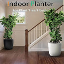 Concrete Planter Outdoor Indoor, Large Cement Plant Pots for Trees Flowers (Gray, 18 inch) by GreenHaven Gardens