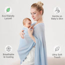 Nursing Cover for Breastfeeding – Privacy Breast Feeding Covers for Women – Soft Lyocell Fabric, Lightweight & Breathable – Multi-Use Scarf, Shawl, Baby Blanket – One Size – with Laundry Bag by TinyTreasures Baby Boutique