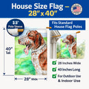 Italiano Spinone House Flag 28x40 Porch Sleeve Pole Decorative Outside Yard Banner Artwork Wall Hanging, Polyester